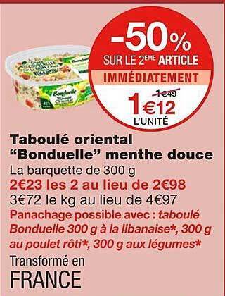 Monoprix Taboulé Oriental offre