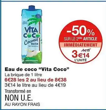 Monoprix Eau De Coco offre