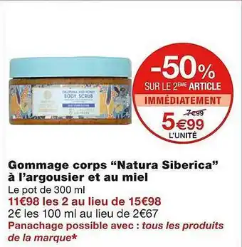 Monoprix Gommage Corps offre