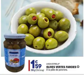 ALDI Olives vertes farcies offre