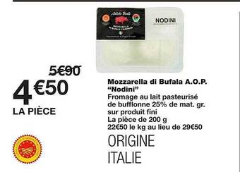 Monoprix Mozzarella Di Bufala A.o.p. offre