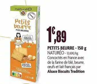 naturéO Petits Beurre Naturéo - 150 G offre