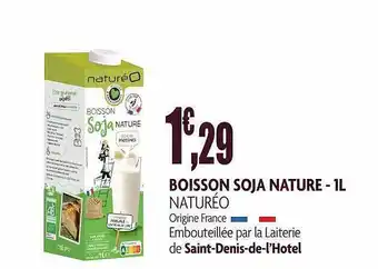 naturéO Boisson Soja Nature Naturéo - 1l offre