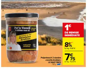 Potjevleesch 3 viandes recette Arabian Len Haut Pays