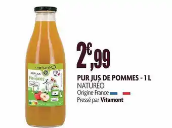 naturéO Pur Jus De Pommes Naturéo - 1l offre