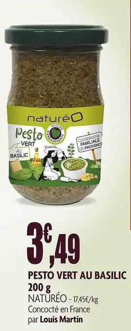 Pesto Vert Au Basilic Naturéo - 200 G