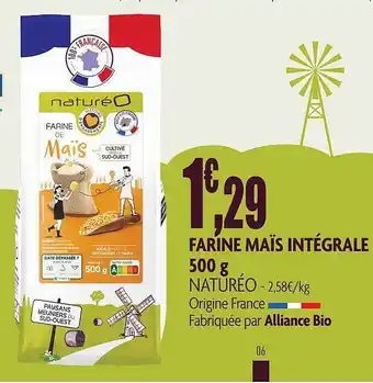 naturéO Farine Maïs Intégrale Naturéo - 500 G offre