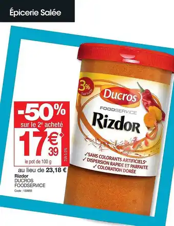 Promocash Rizdor Ducros Foodservice offre