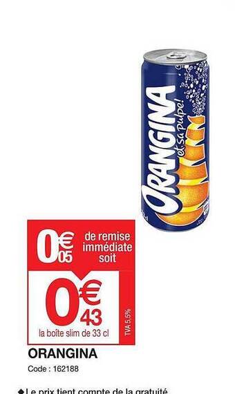 Promocash Orangina offre