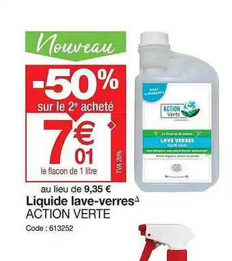 Promocash Liquide Lave-verres Action Verte offre