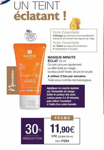 Stanhome Masque Minute éclat Kiotis offre