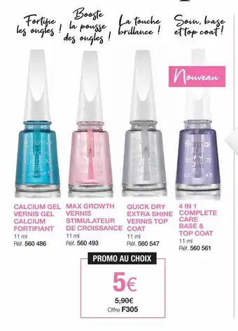 Stanhome Calcium Gel Vernis Gel Calcium Fortifiant, Max Growth Vernis Stimulateur De Croissance, Quick Dry Extra Shine Vernis Top Coat offre