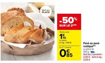 Carrefour Pavé Ou Pavé Rustique offre