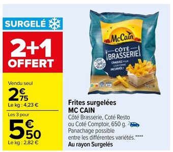 Carrefour Mc Cain Frites Surgelées offre