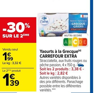 Carrefour Carrefour Extra Yaourts à La Grecque offre