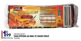 ALDI Pain d'épices au miel et sucre perlé offre