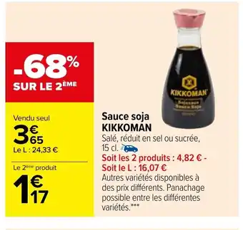 Carrefour Kikkoman Sauce Soja offre