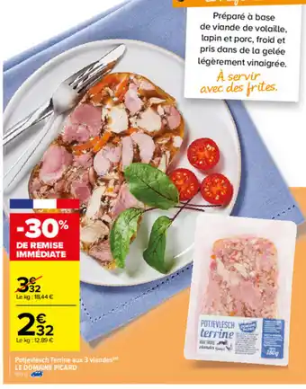 Carrefour Potjevlesch Terrine aux 3 viandes Le Domaine Picard offre