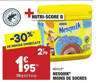 ALDI Nesquik moins de sucre offre