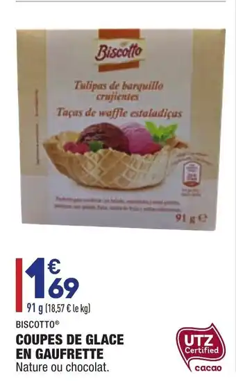 ALDI Coupes de glace en gaufrette offre