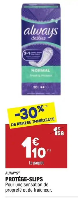 ALDI Protège-slips offre