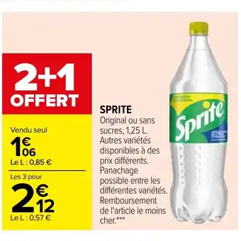 Carrefour Sprite offre