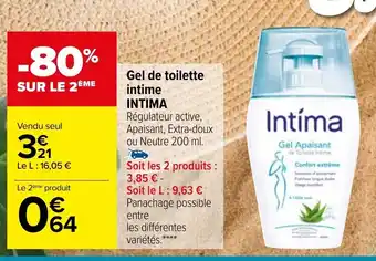 Carrefour Intima Gel de Toilette Intime offre
