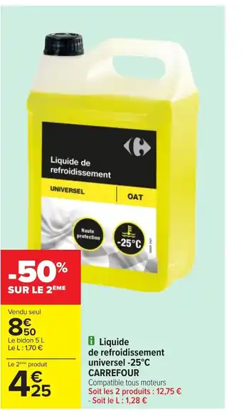 Carrefour Carrefour Liquide de Réfroidissement Universel -25C offre