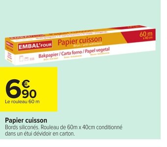 Carrefour Papier Cuisson offre