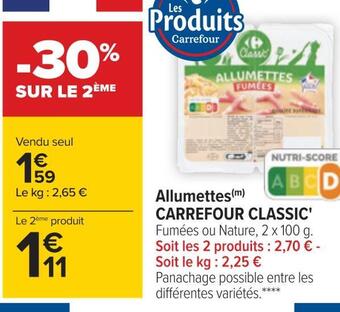 Carrefour Carrefour classic' allumettes offre