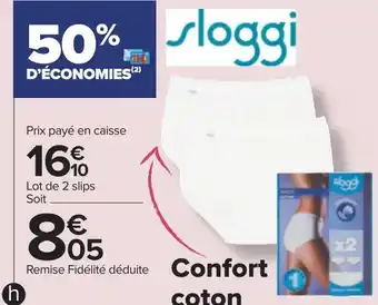 Carrefour Sloggi slips midi "sloggi basic" offre