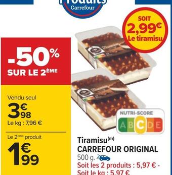 Carrefour Carrefour original tiramisu offre