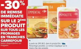 Carrefour Carrefour bon plan sur tous les fromages en tranches carrefour offre