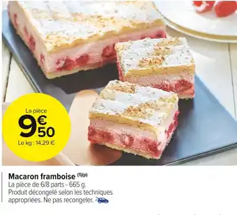 Carrefour Market Macaron framboise offre