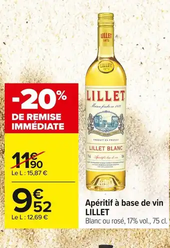 Carrefour Market Lillet apéritif à base de vin offre