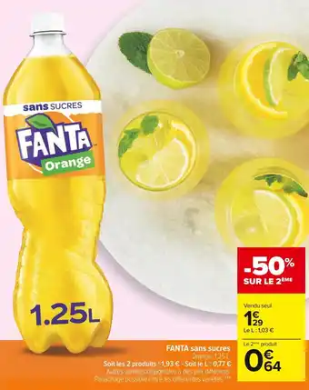 Carrefour Market Fanta fanta sans sucres offre