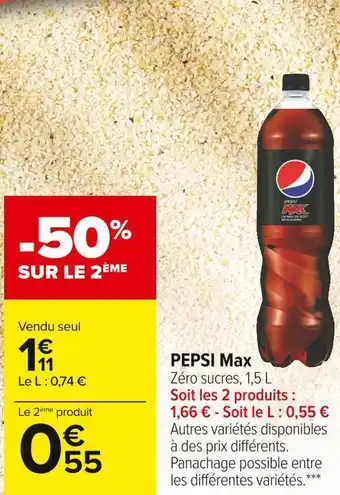 Carrefour Market Pepsi pepsi max offre