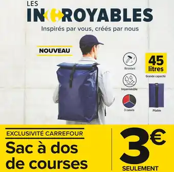 Carrefour Market Sac à dos de courses offre