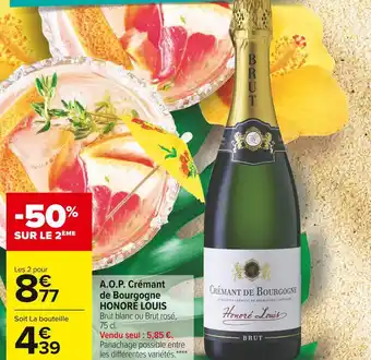 Carrefour Market Honoré louis a.o.p. crémant de bourgogne offre