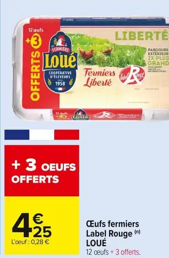 Carrefour Market Loué œufs fermiers label rouge offre