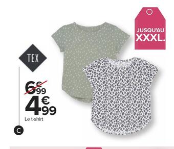 Carrefour Tex t-shirt femme offre