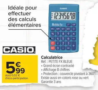 Carrefour Casio calculatrice offre