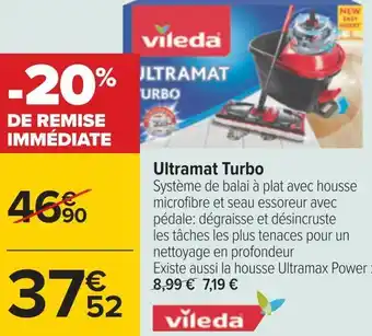 Carrefour Vileda ultramat turbo offre