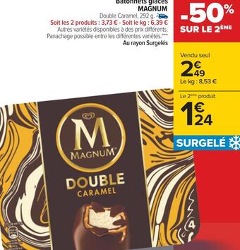 Carrefour Magnum bâtonnets glacés offre