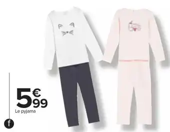 Carrefour Pyjama fille ou garçon offre