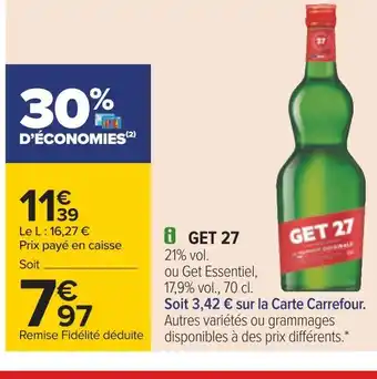 Carrefour Get 27 get 27 offre