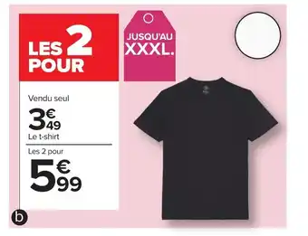 Carrefour T-shirt Col Rond Sport Homme offre
