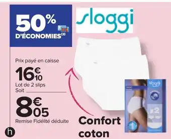 Carrefour Slips Midi Sloggi Basic offre