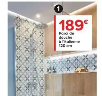 Paroi de Douche à l'Italienne Beloya 120cm