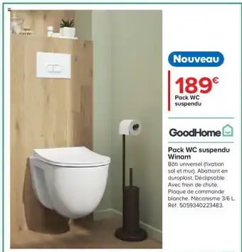 Castorama Goodhome Pack WC Suspendu Winam offre